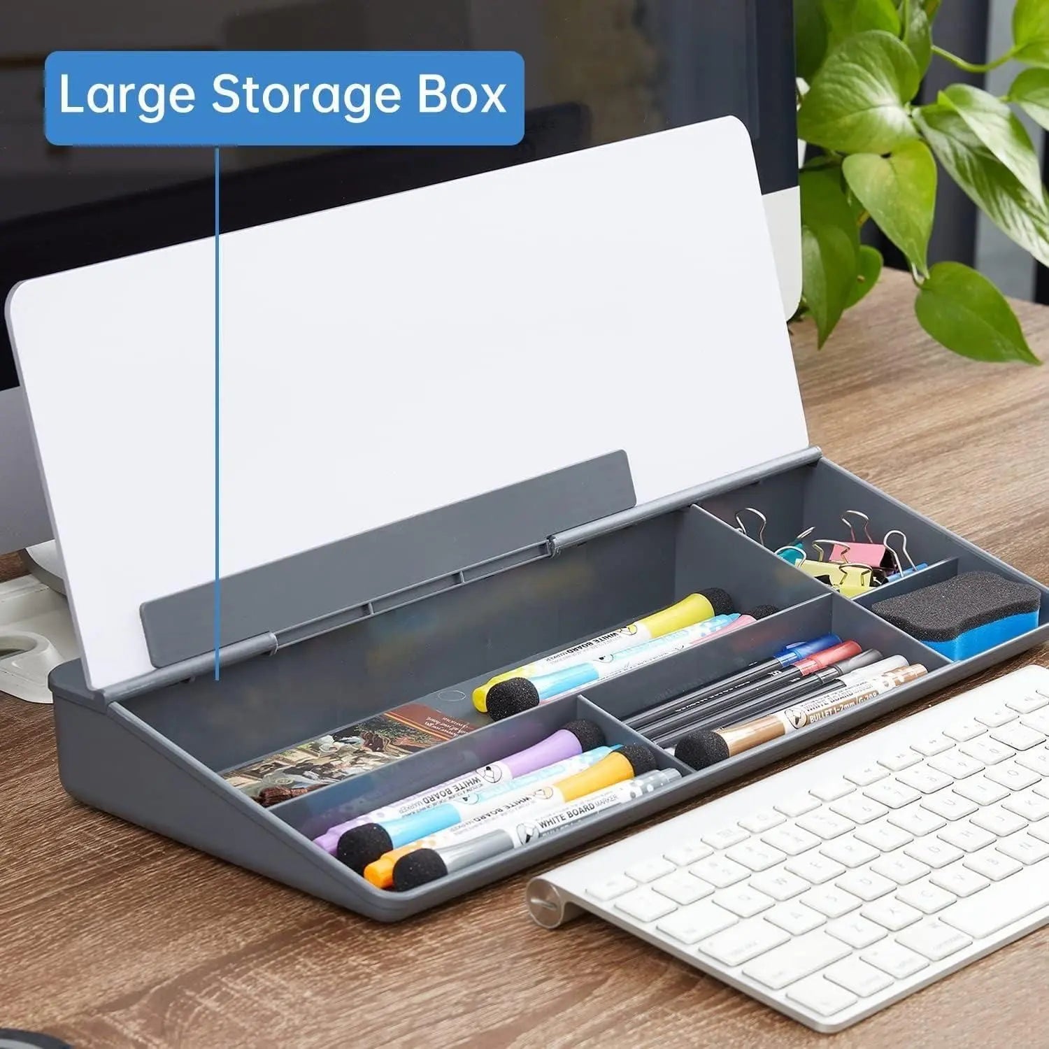 Glass desk organizer board