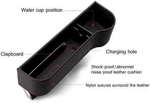 Car seat gap filler organizer