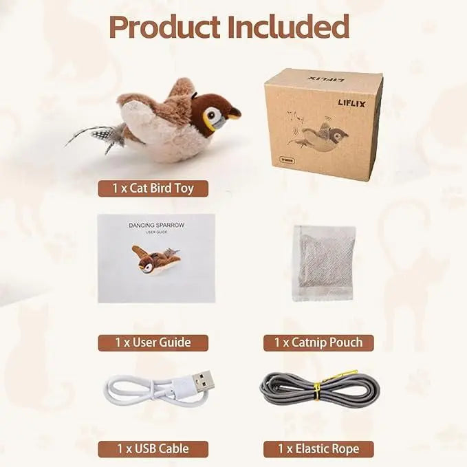 Rechargeable flapping cat toy