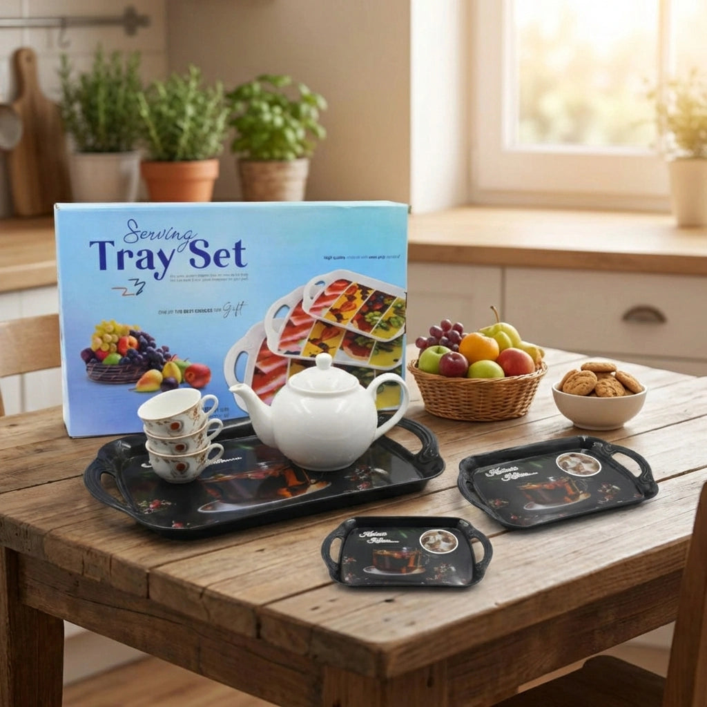 Elegant Melamine Serving Trays