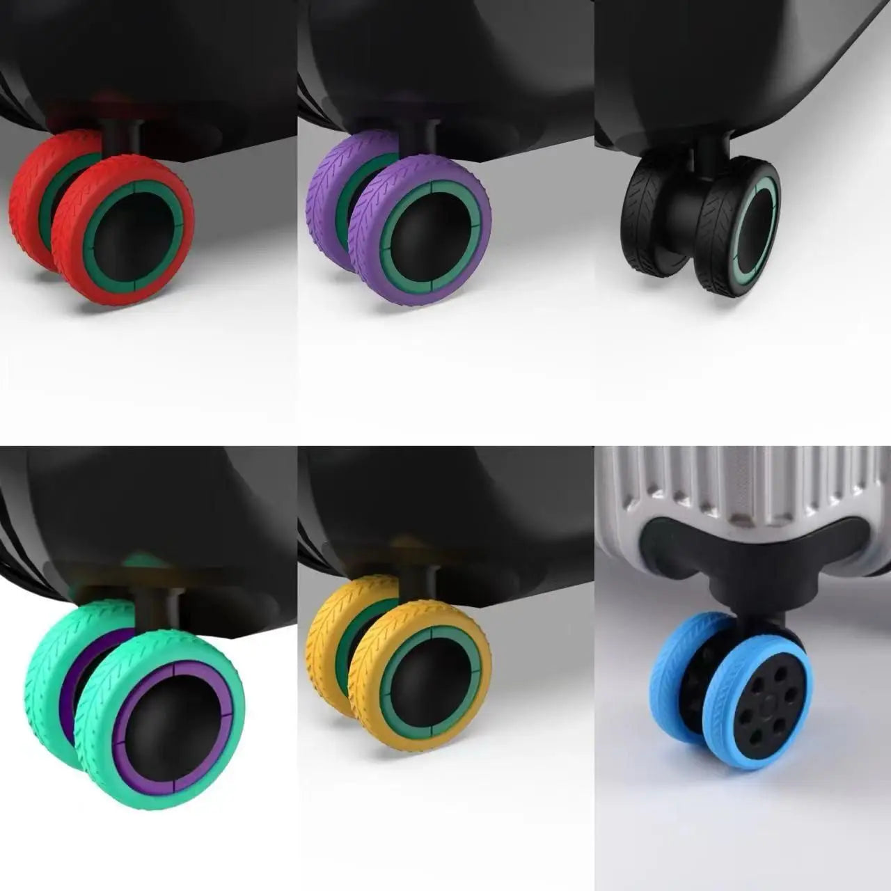 Luggage compartment wheel protection cover (pack of 8)