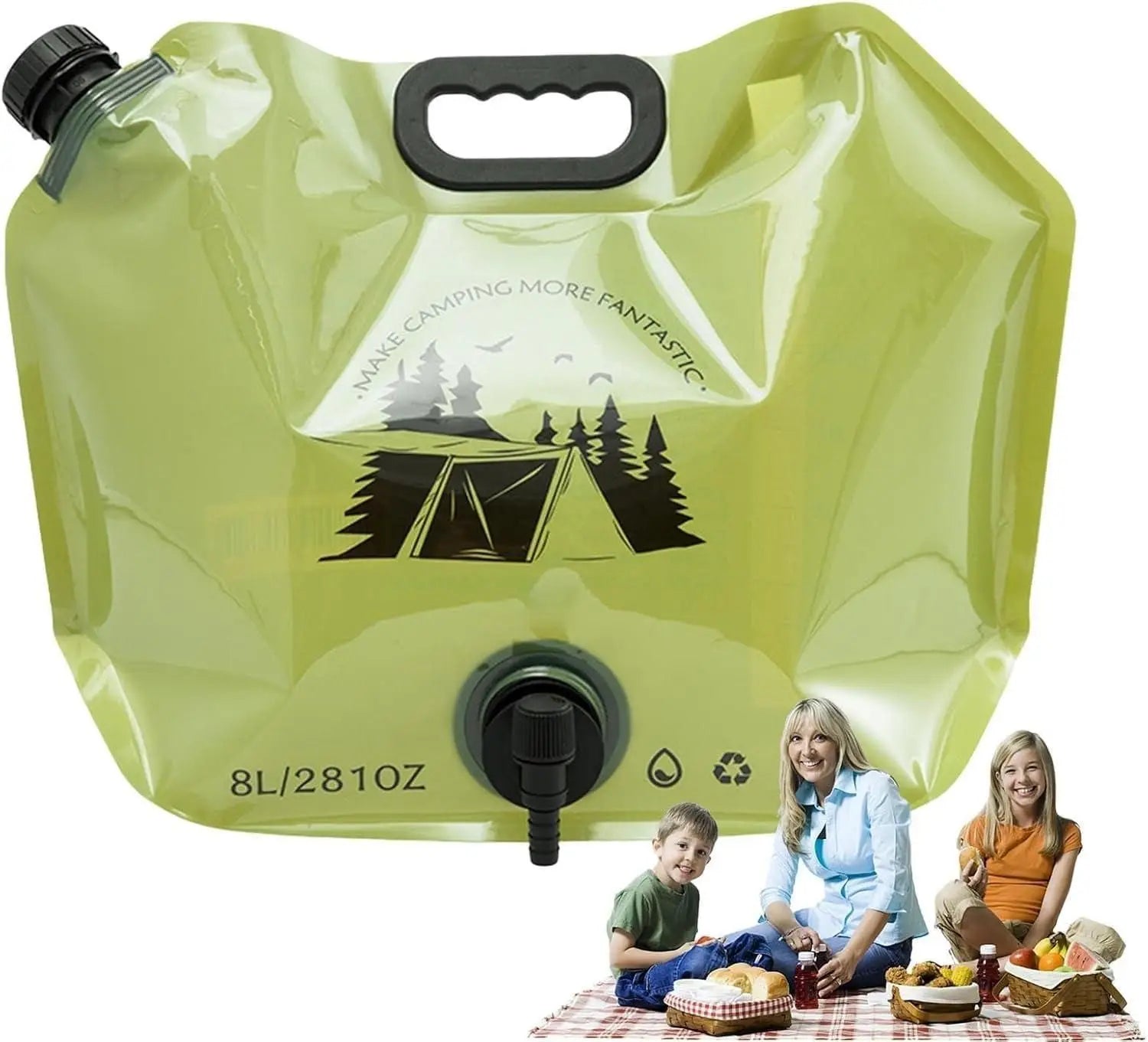 8l large capacity camping water bag