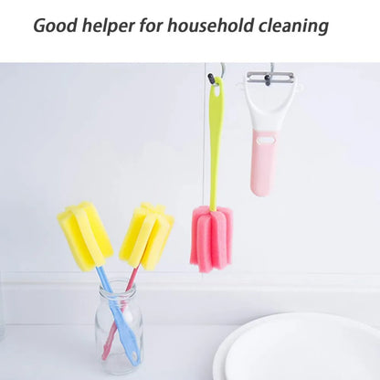7443 sponge cup washing brush milk bottle cleaning kitchen water tea head household tool (20cm) - home &
