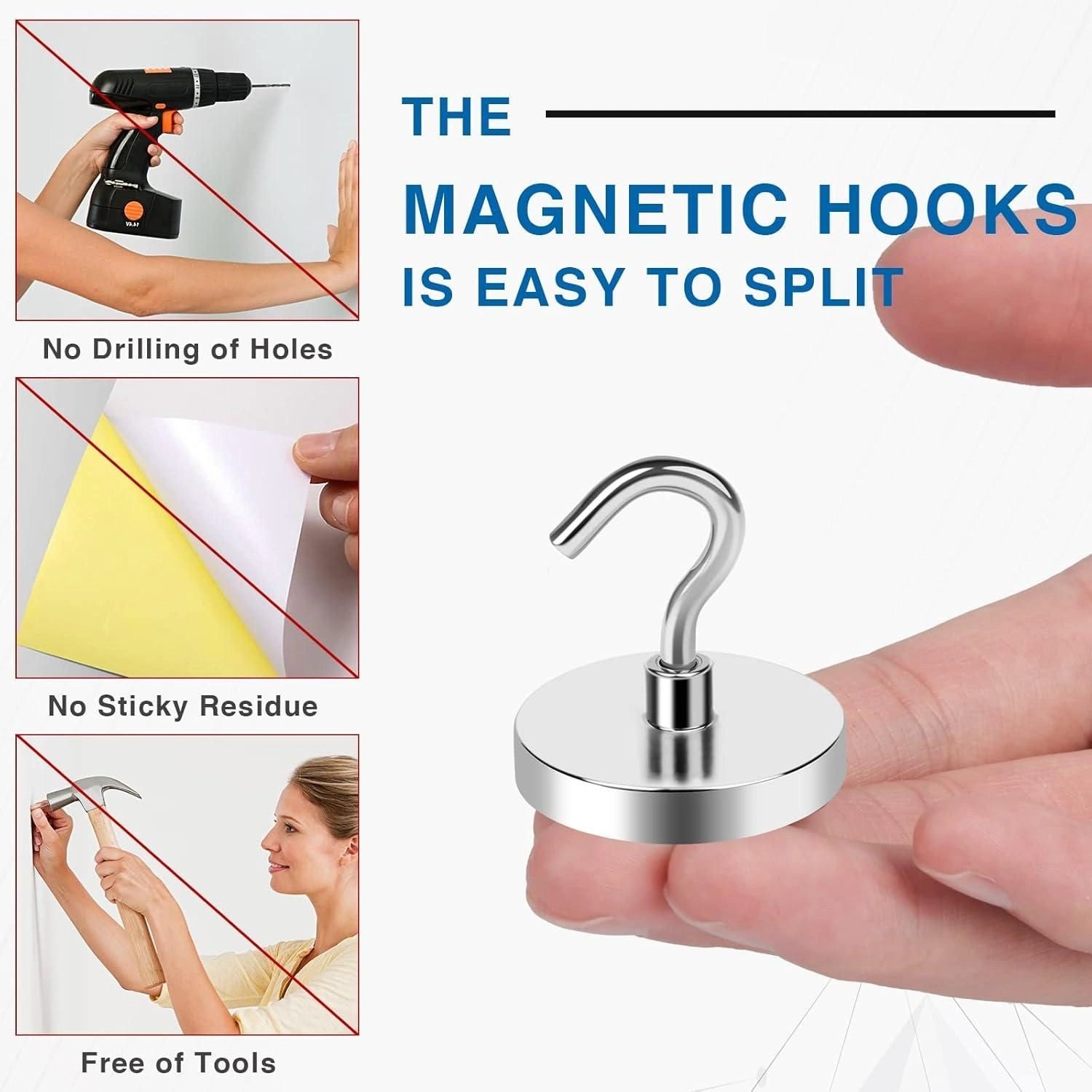 Magnetic hooks – pack of 4