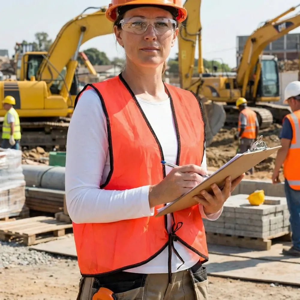 7453 economy safety vest soft vinyl with tie closure for identifying staff and volunteers adult pvc high visibility