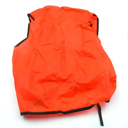7453 economy safety vest soft vinyl with tie closure for identifying staff and volunteers adult pvc high visibility