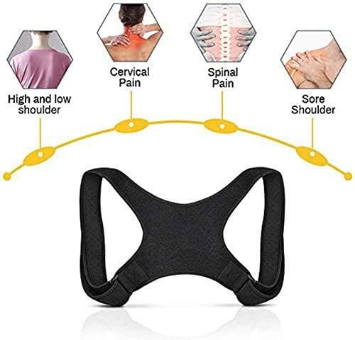 Adjustable posture corrector back support children shoulder belt