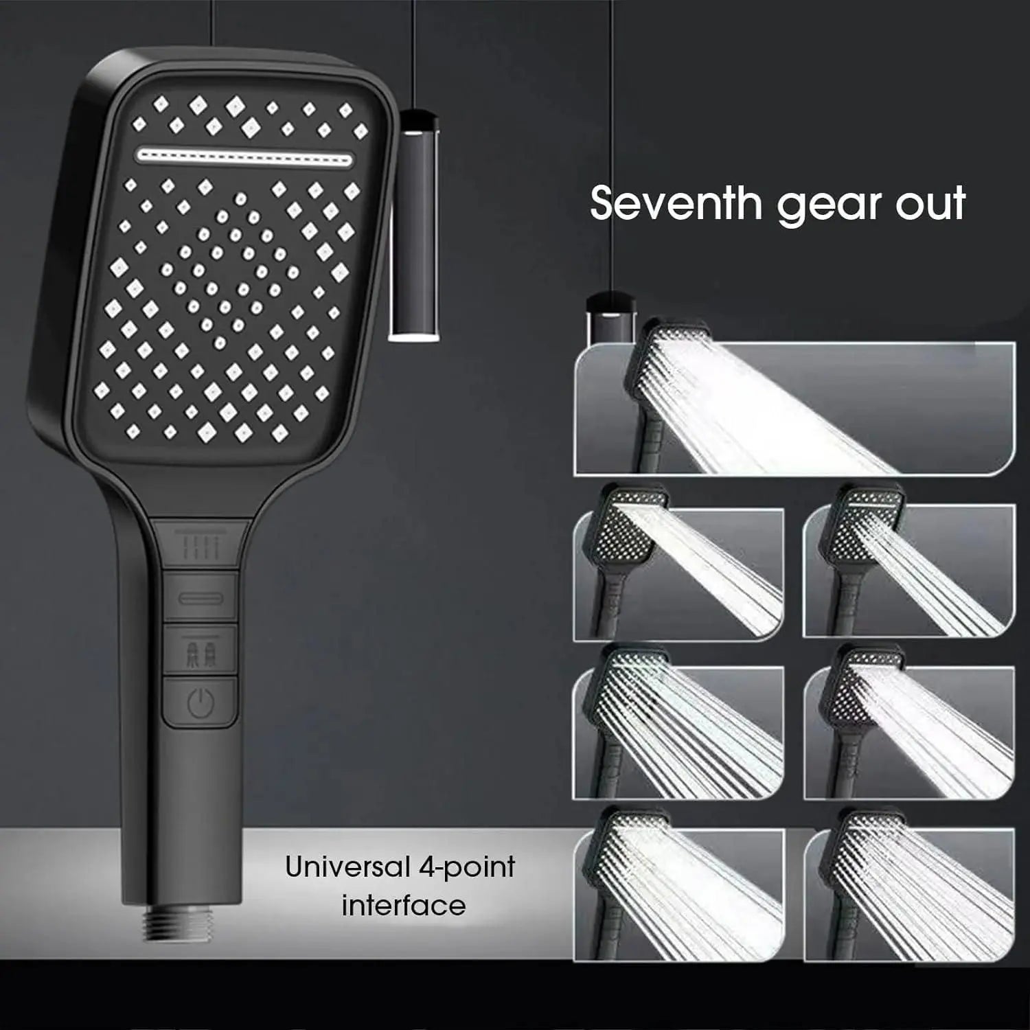 Square multi-mode hand shower