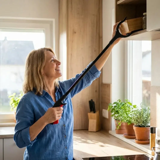 7514 extra long pickup aid trash picker upper rotating hand heavy duty grip arm - reaching assist for litter elderly