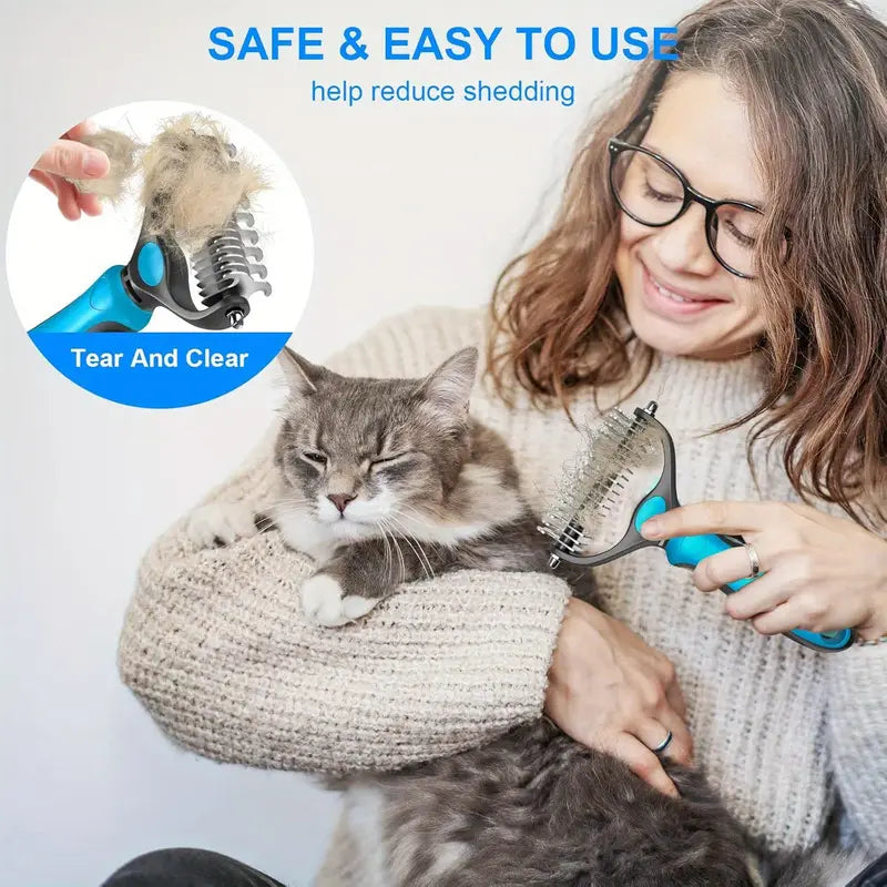 2 in 1 pet grooming brush
