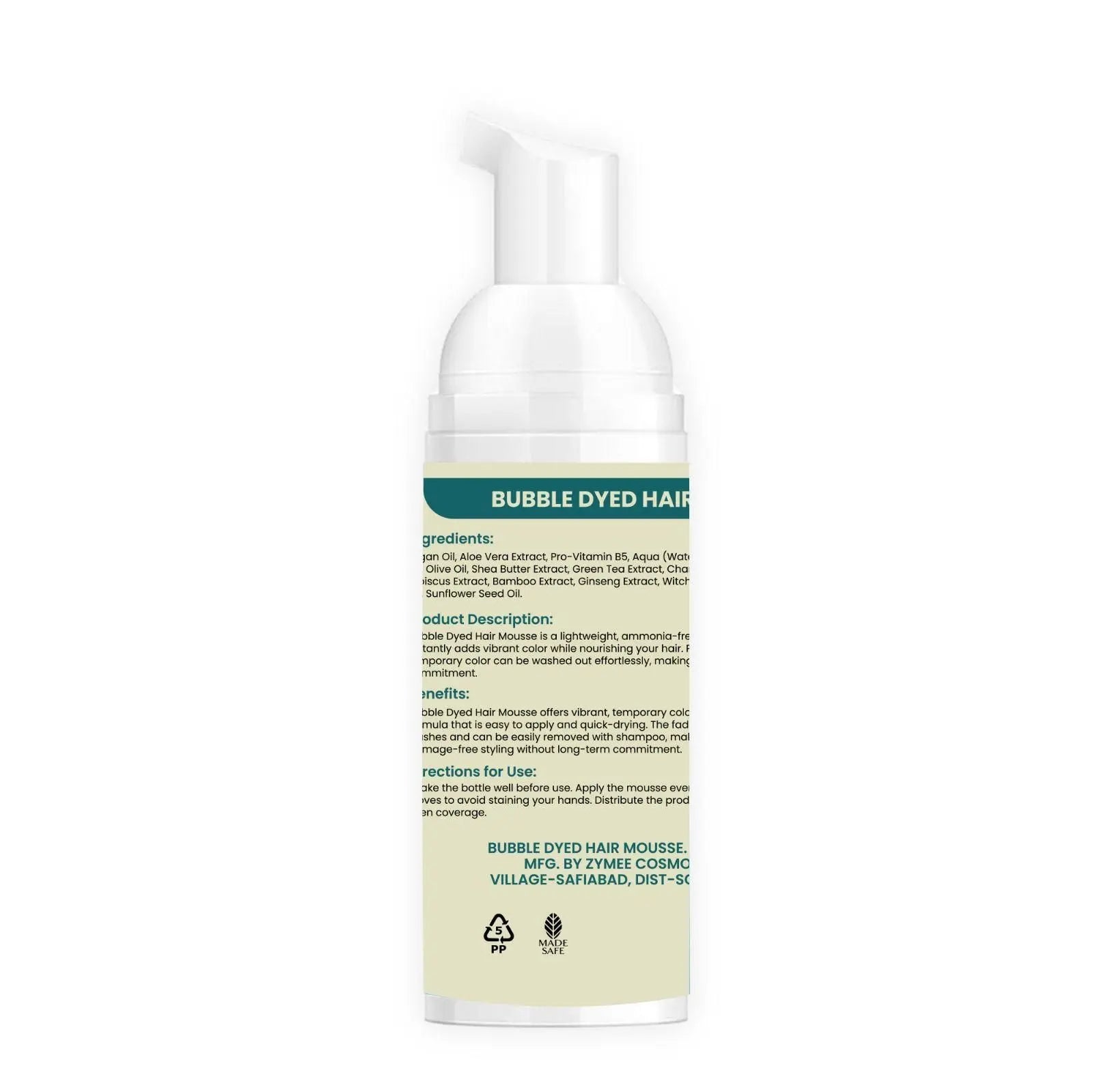 Bubble hair color mousse