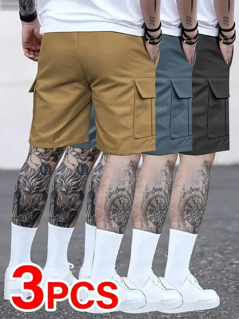 Men’s casual cargo shorts (pack of 3)