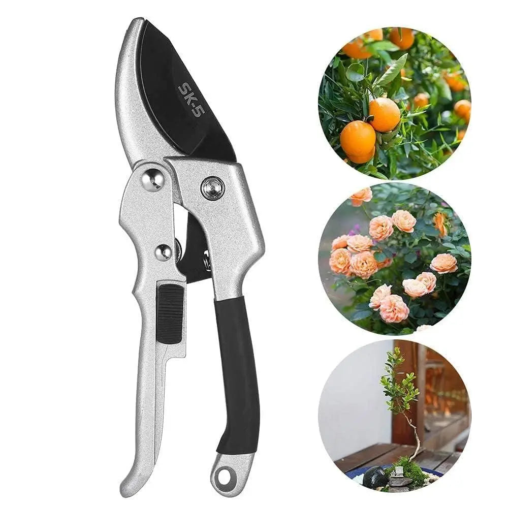 Stainless steel ratchet pruning shears