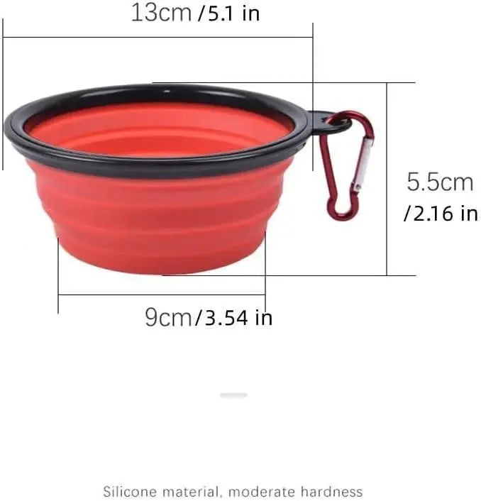 Collapsible silicone pet bowl