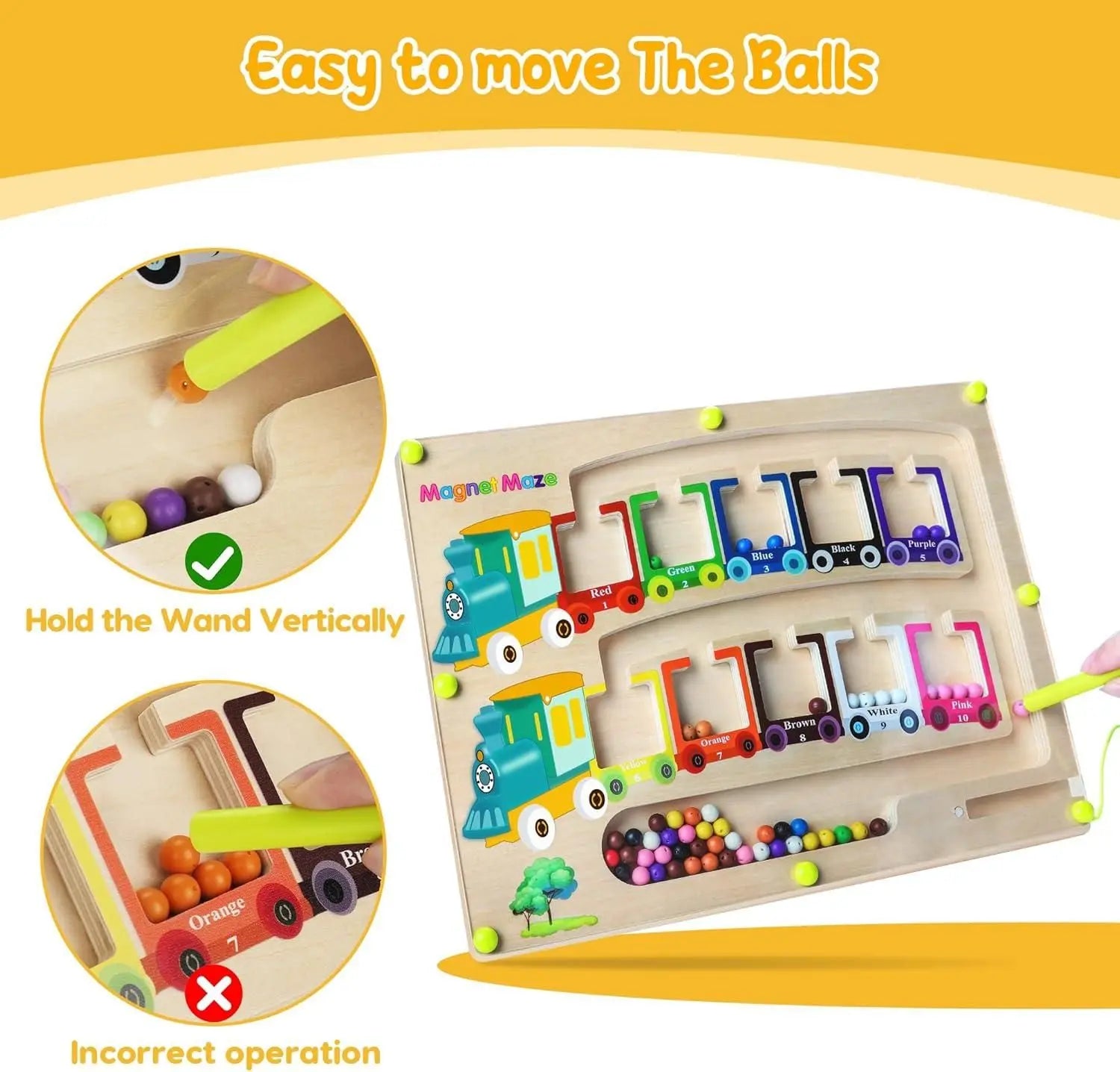 Montessori magnetic maze puzzle