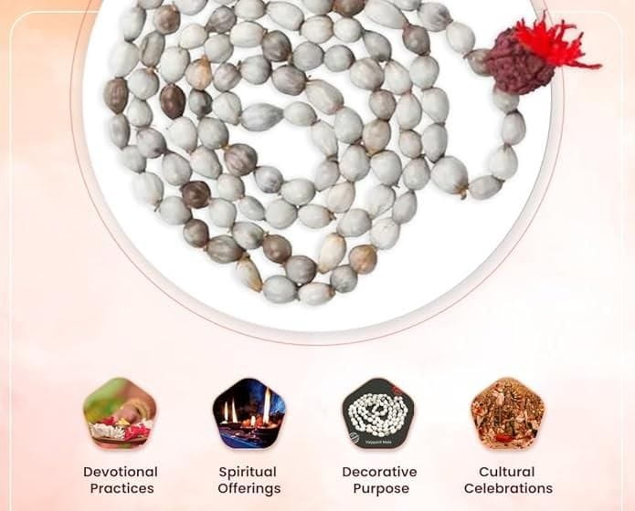 Original vaijayanti mala with rudraksha moira stone