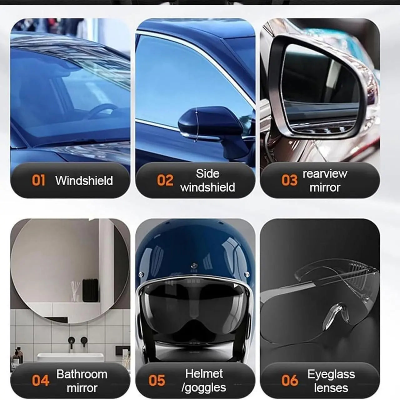 Anti-fog glass coating