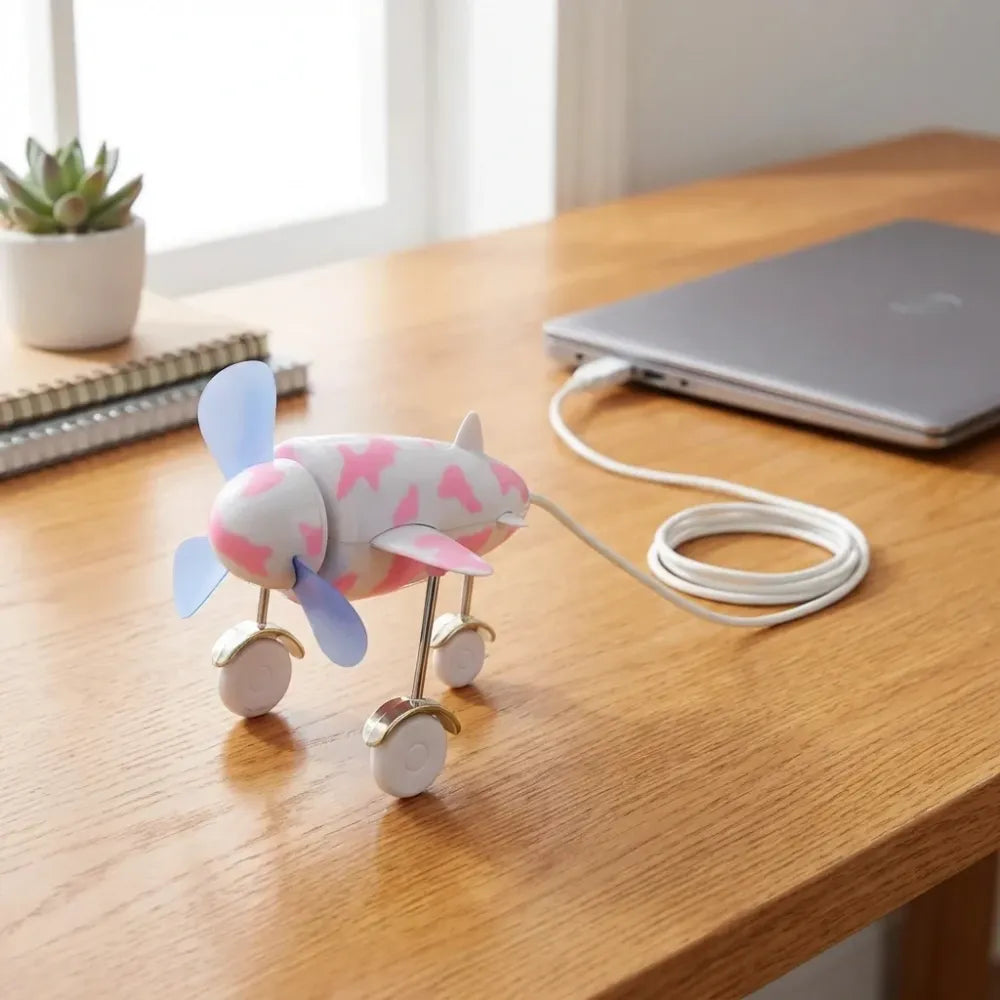 7721 plane shape usb unique design fan energy saving for laptop computer desktop - home improvement