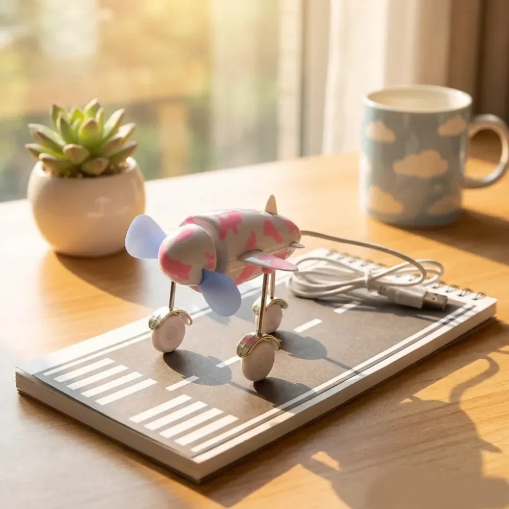 7721 plane shape usb unique design fan energy saving for laptop computer desktop - home improvement