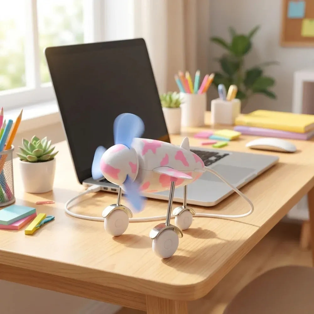 7721 plane shape usb unique design fan energy saving for laptop computer desktop - home improvement