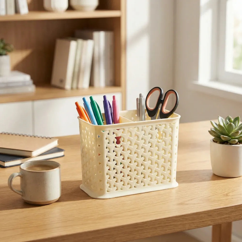 7722 multipurpose holder for desk plastic pen pots organizers pencil stationary supplies office home school non-slip