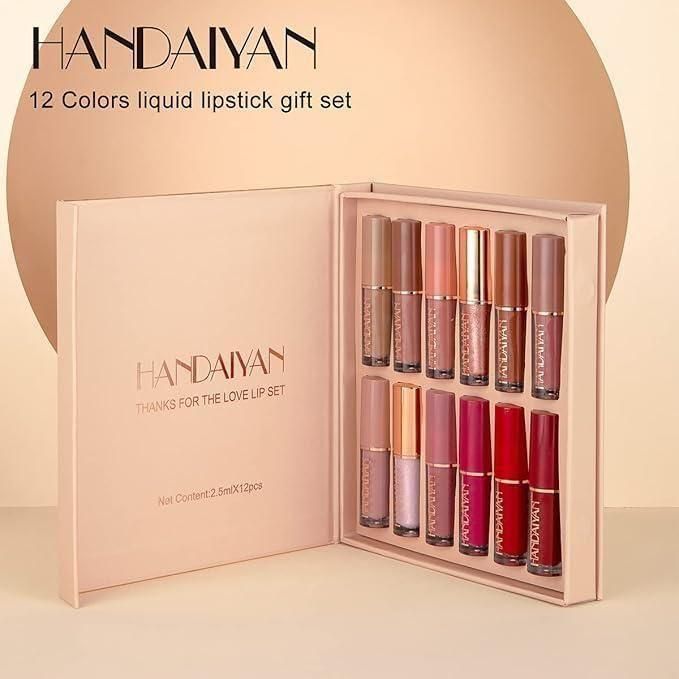 Velvet matte liquid lipstick set 12pcs
