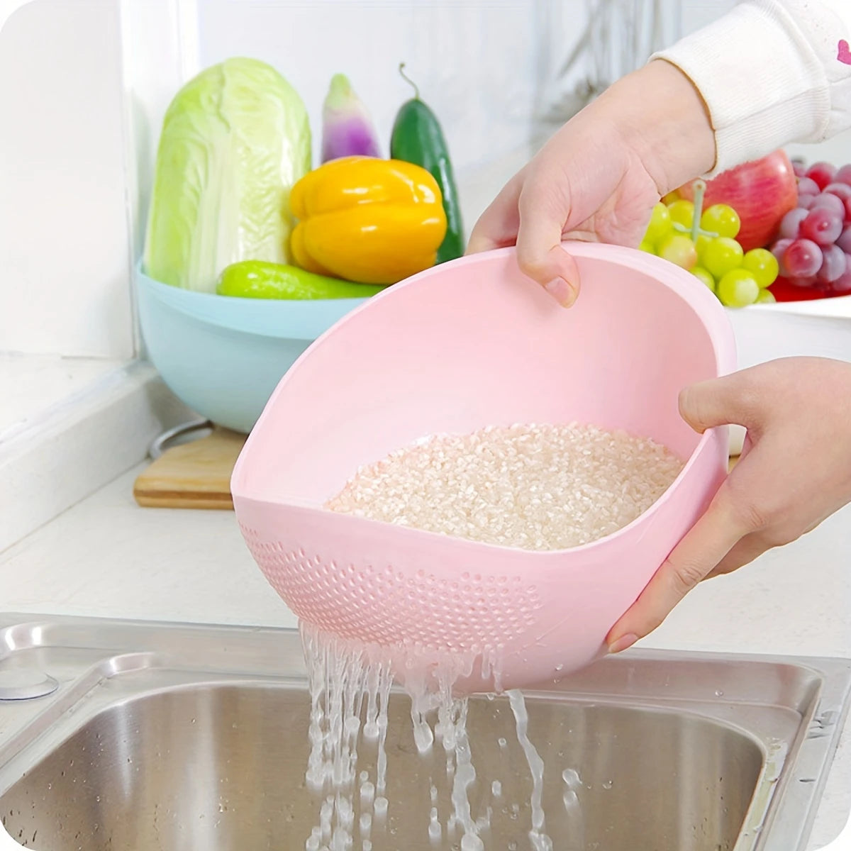 Multi-use kitchen strainer bowl