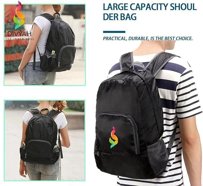 Foldable waterproof backpack as travel hiking daypack for men & women
