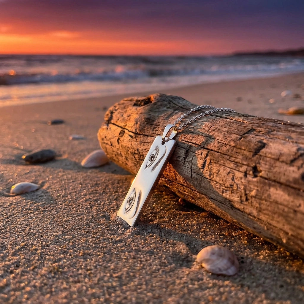 Custom Engraved Eye Necklace