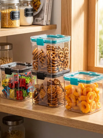 4 Pc 700ml Square Food Containers