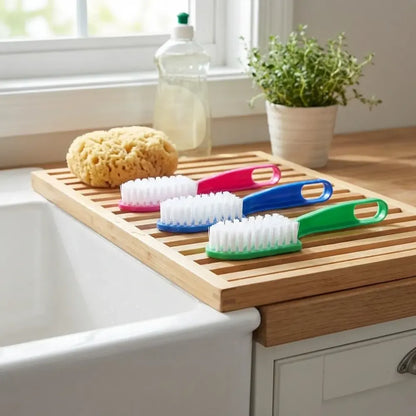 7956 multi-purpose kitchen cleaning brushes - fish vegetable tool cleaner utensils fruit 3 piece - home &