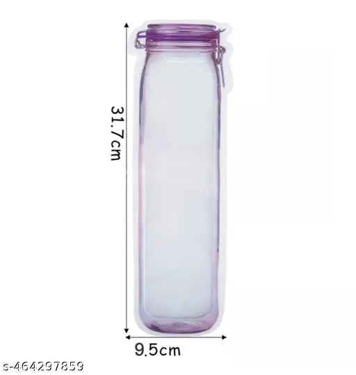 Reusable bottle-shaped food bags