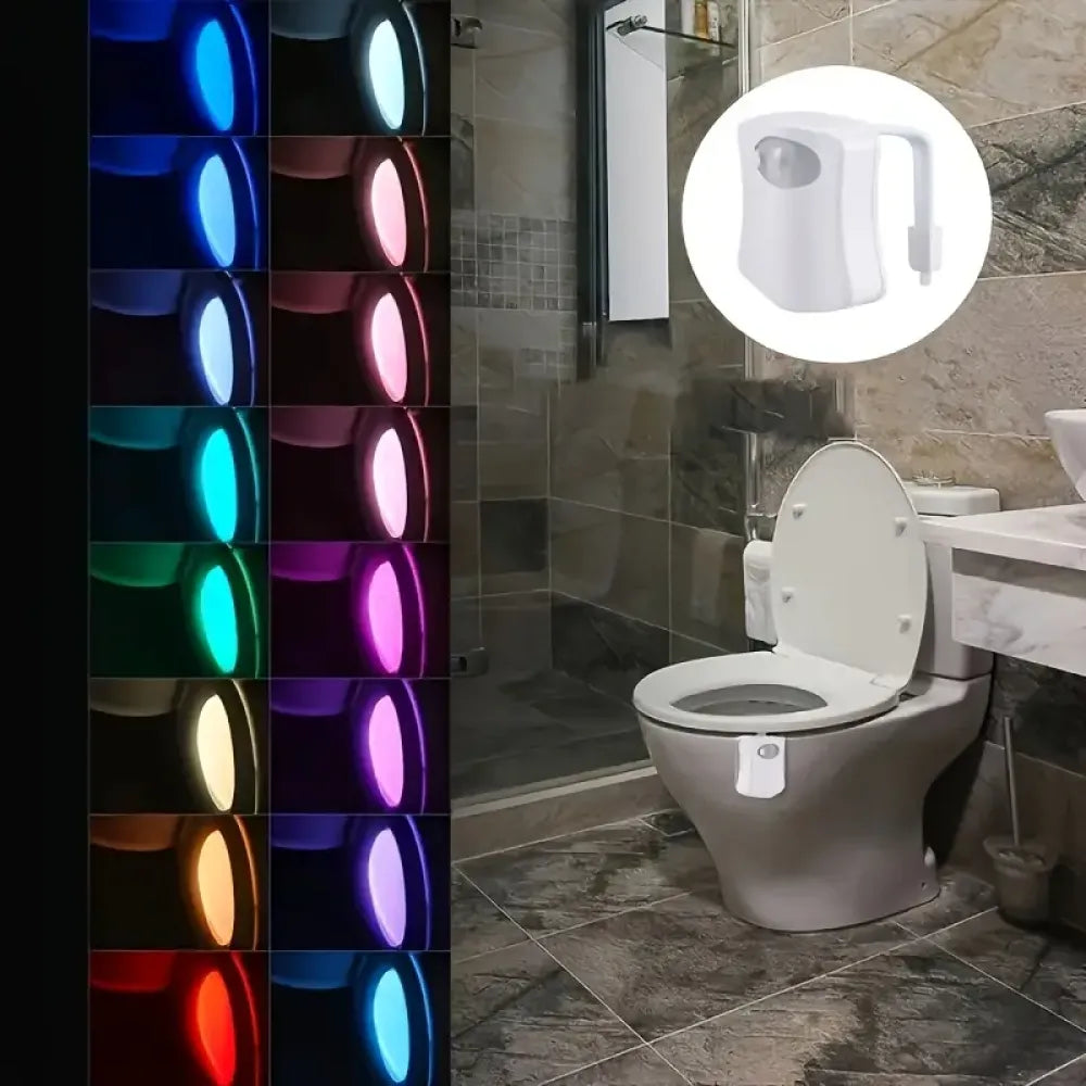 8-color sensor toilet light - home improvement