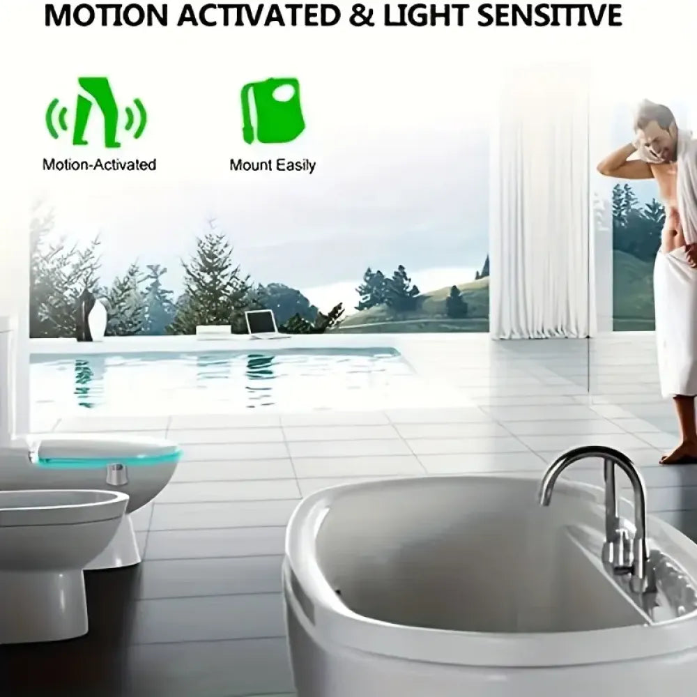 8-color sensor toilet light - home improvement