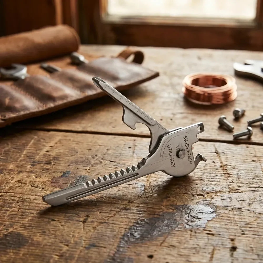 8 in 1 key shaped pocket multitool