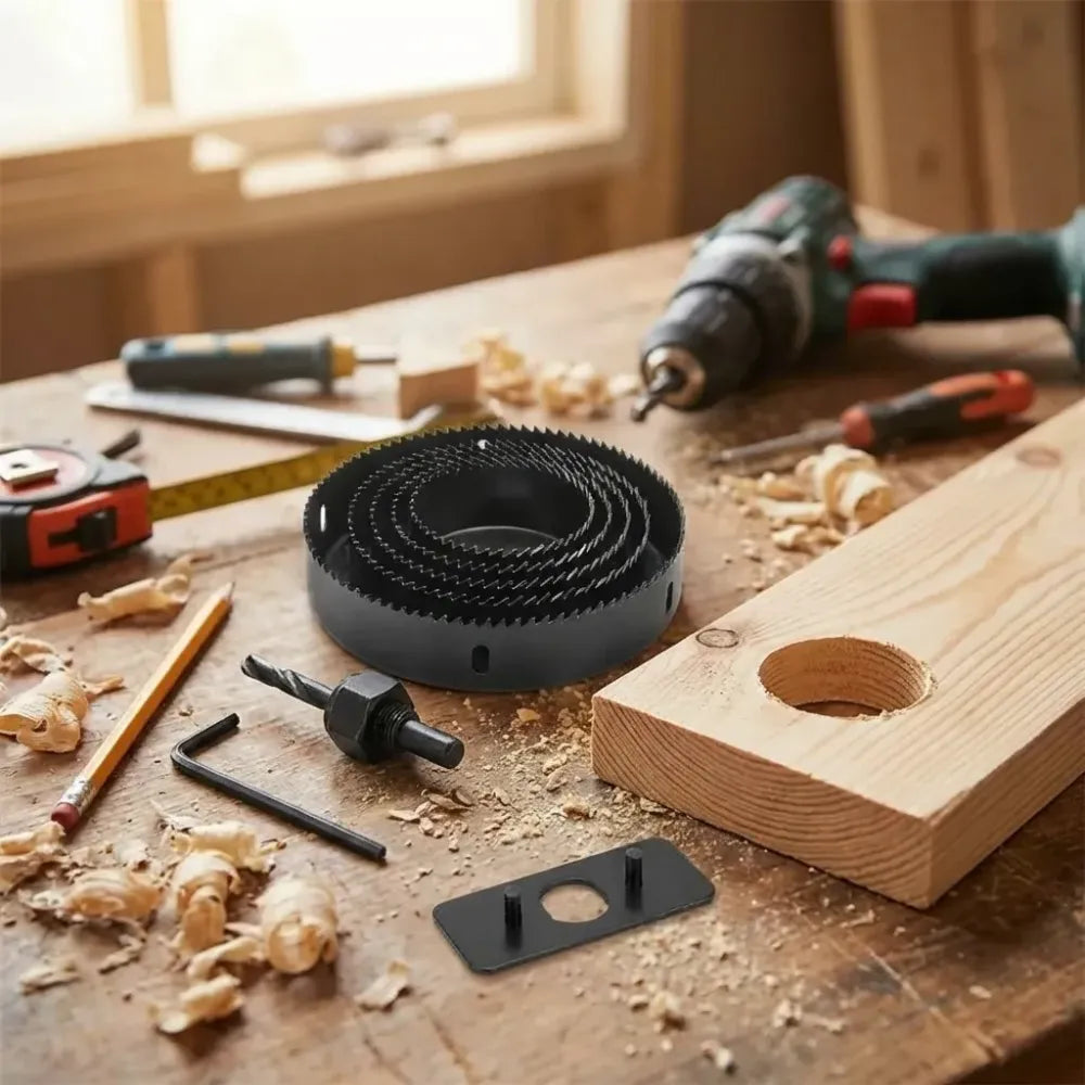 8-piece hole saw kit - hardware