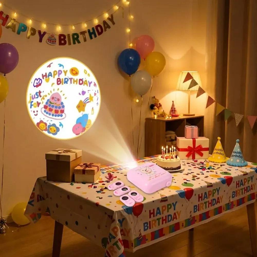 8-slide birthday projector - toys