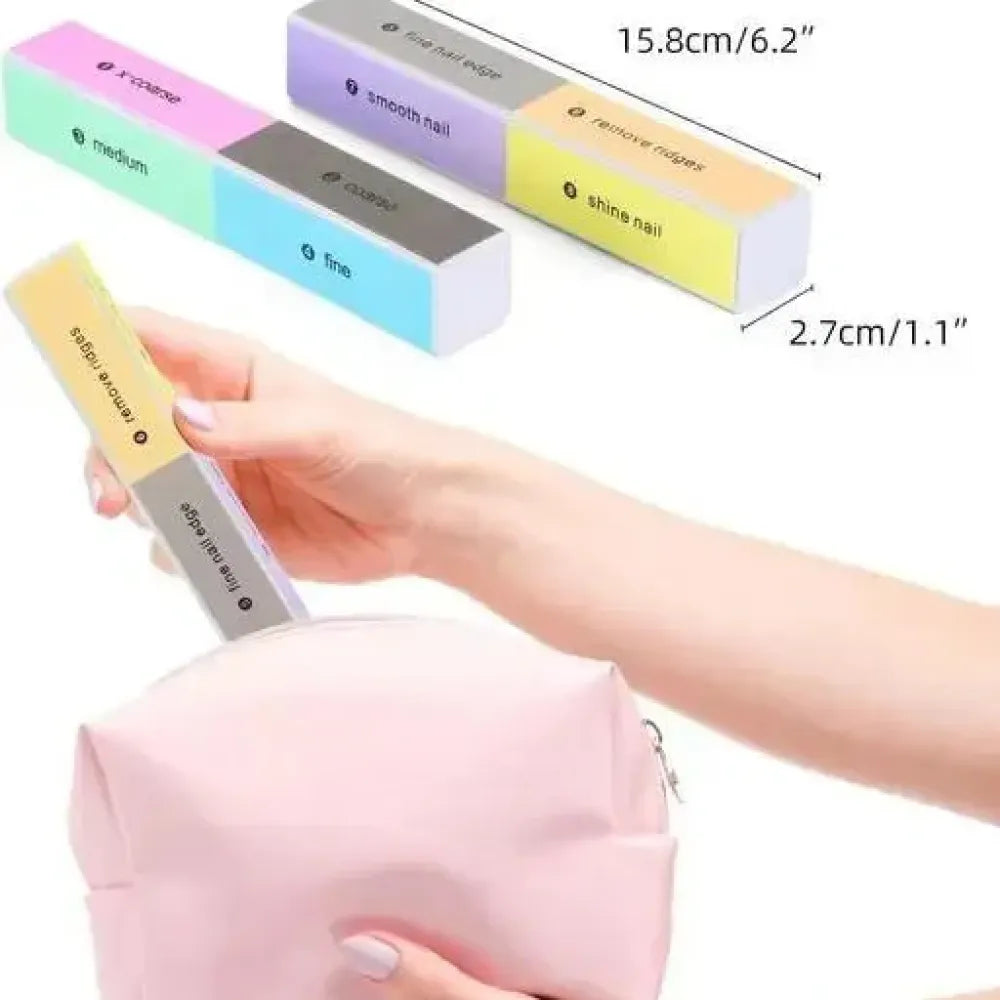 8-way nail buffer block – multicolor