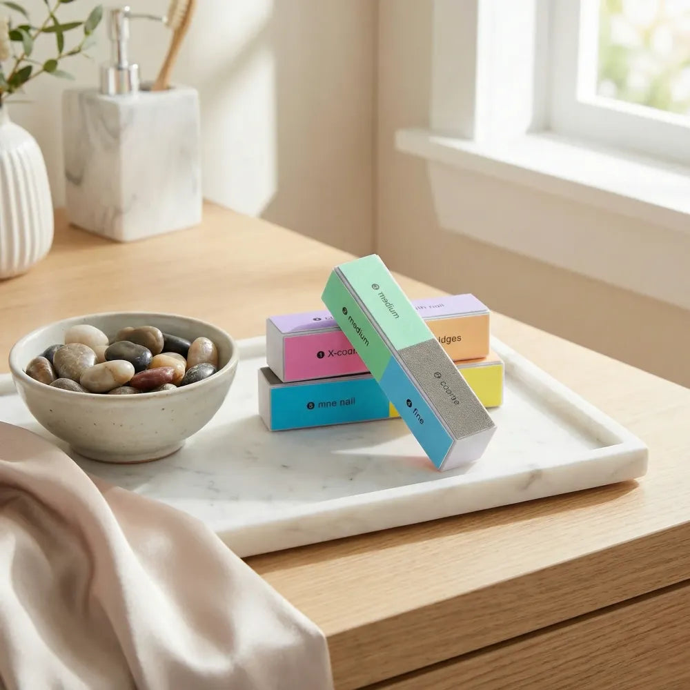 8-way nail buffer block – multicolor