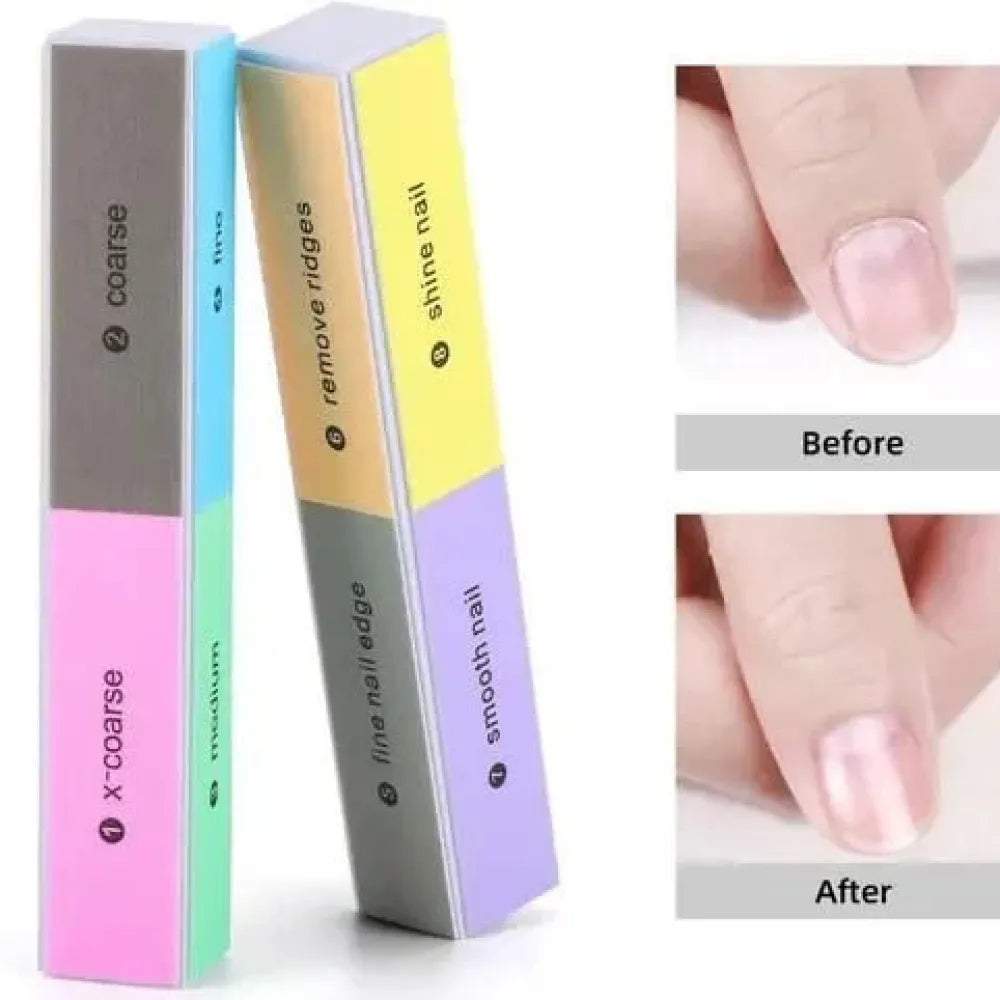 8-way nail buffer block – multicolor