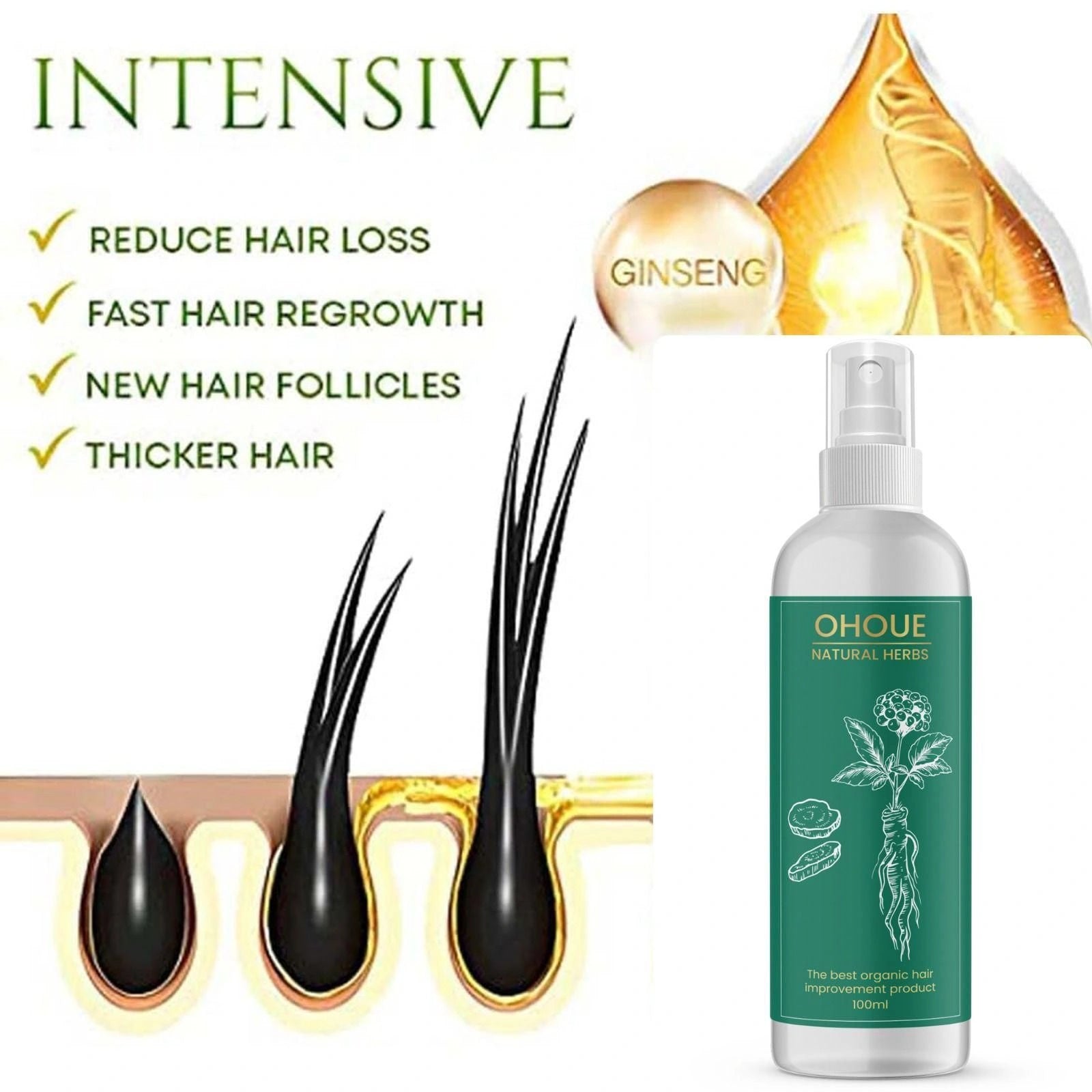 Ohoue natural herbs hair serum – 100ml