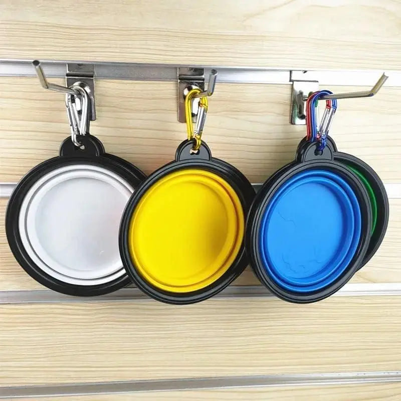 Collapsible silicone pet bowl