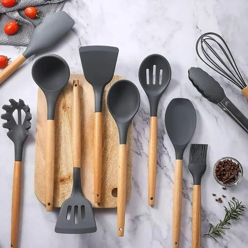 Silicone cooking utensils set (11 pcs)