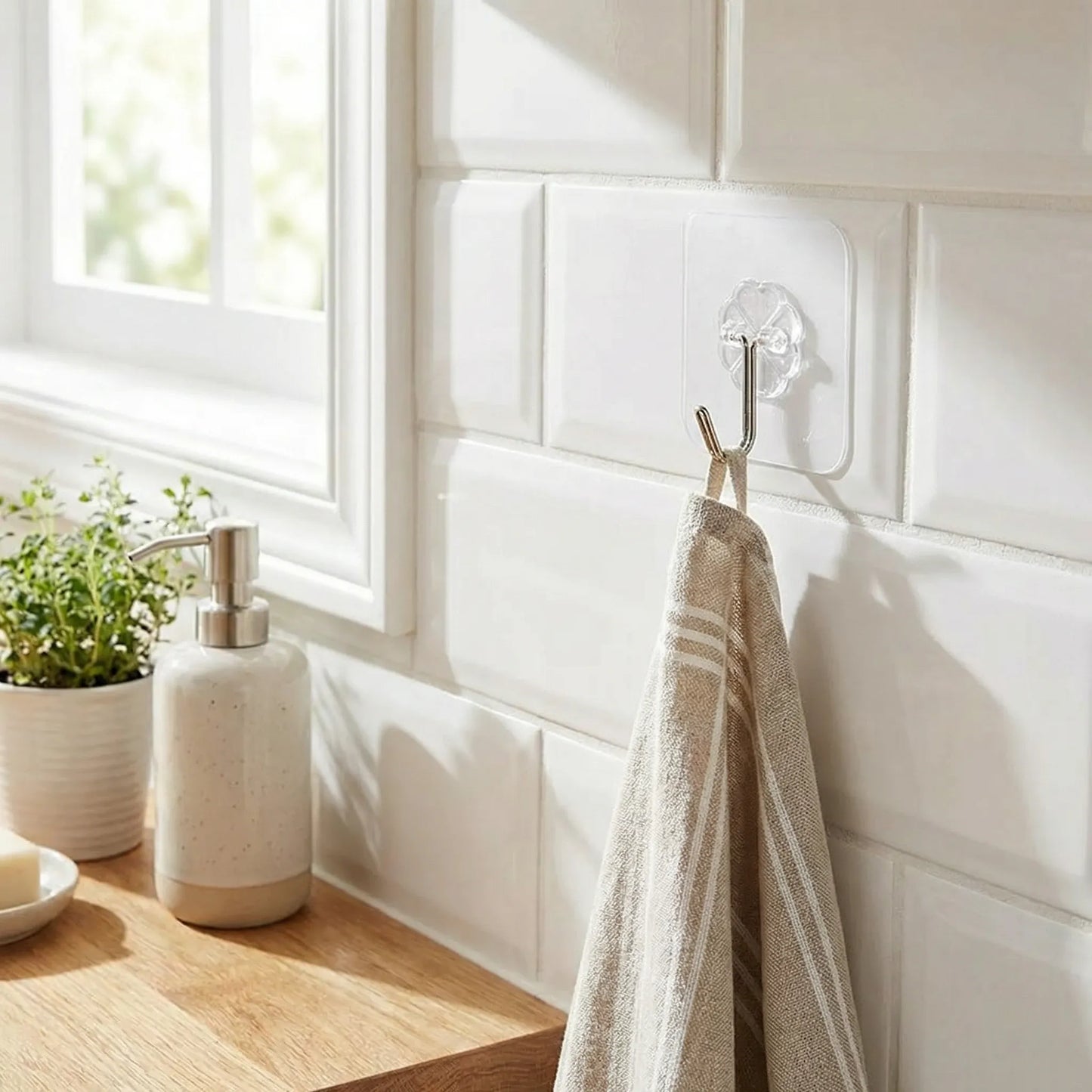 1689 Multipurpose Strong Small Stainless Steel Adhesive Wall Hooks