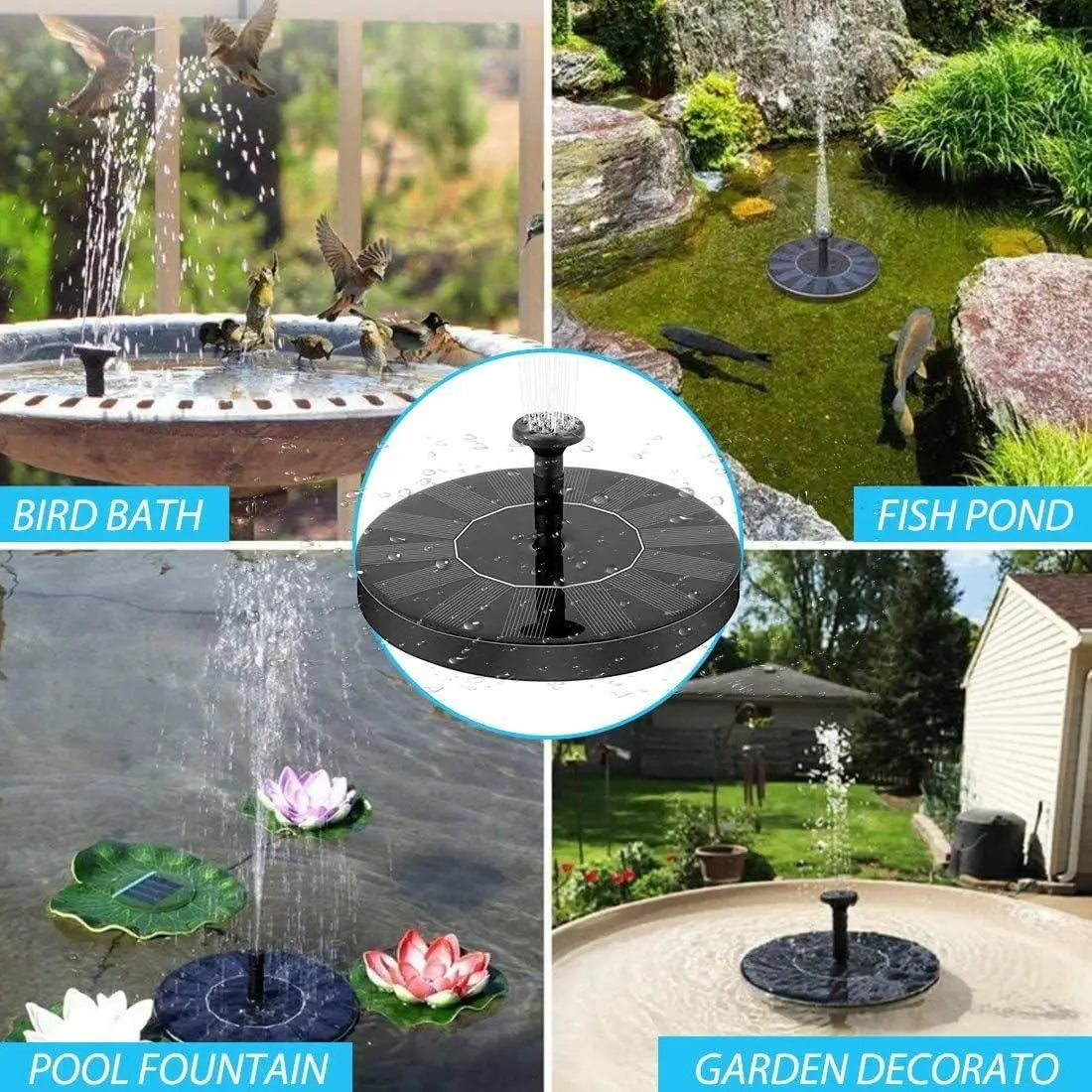 Solar floating fountain pump