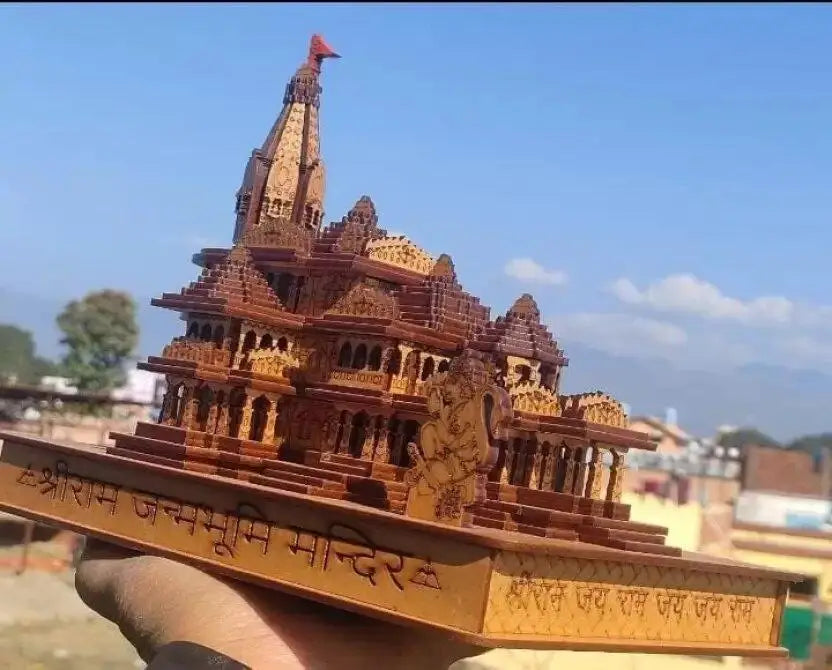Shri ram mandir ayodhya 3d wooden temple