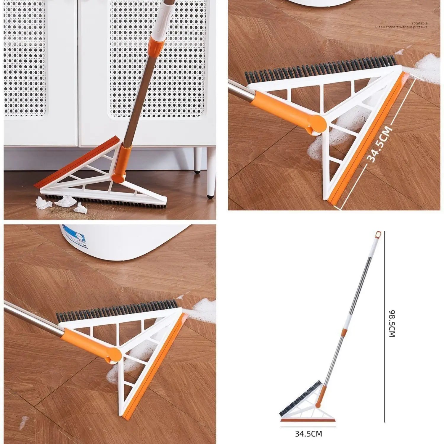 Multifunction scraping silicone broom sweeper