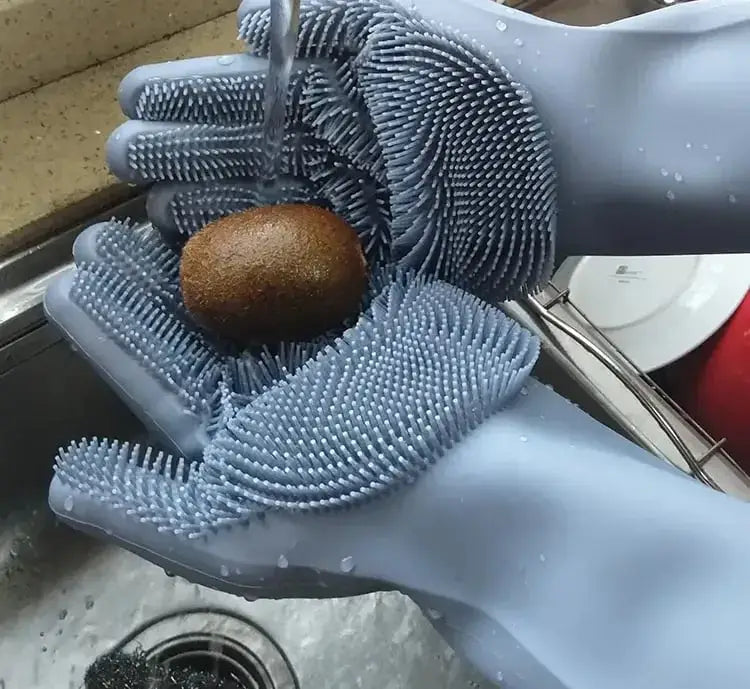 Silicone cleaning gloves (1 pair)