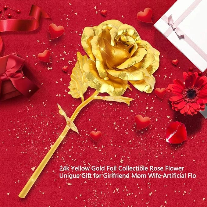 Golden rose decorative piece