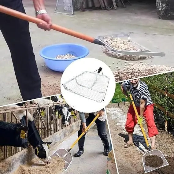Heavy stainless steel soil shovel